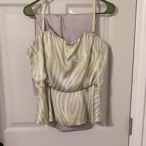 Guess by Marciano Lime and Gray Camisole